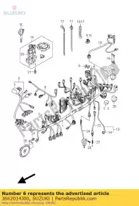 Suzuki 3662014J00 arnês, fiação - Lado inferior