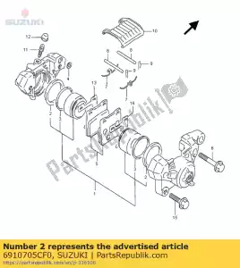 suzuki 6910705CF0 pistone di tenuta - Il fondo