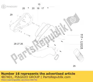 Piaggio Group 487401 filtro de ar - Lado inferior