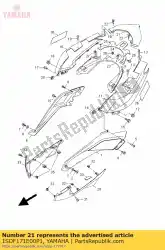 deksel, zijde 5 mnm3 van Yamaha, met onderdeel nummer 1SDF171E00P1, bestel je hier online: