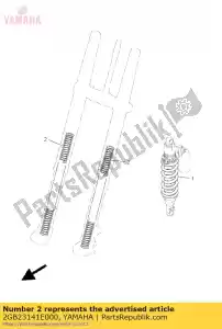 yamaha 2GB23141E000 mola, garfo dianteiro - Lado inferior