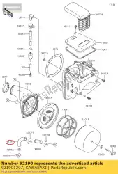 Aqui você pode pedir o tubo, respirador klx250-d1 em Kawasaki , com o número da peça 921901397: