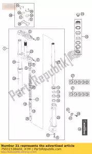 ktm 75031538AAR schuif links cpl. 2002 - Onderkant