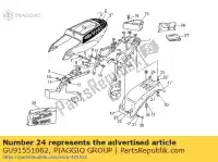 GU91551062, Piaggio Group, Distanziatore di gomma moto-guzzi daytona rs ntx quota quota es sport carburatori sport corsa sport iniezione targa x 350 650 750 1000 1100 1987 1990 1992 1994 1995 1996 1997 1998, Nuovo