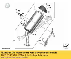 Qui puoi ordinare tampone in gomma - 60x15x4mm da BMW , con numero parte 18518546518: