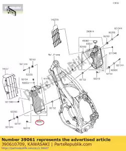 kawasaki 390610709 conjunto do radiador, lh kx450hgf - Lado inferior