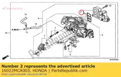 kleppenset, roterende airco van Honda, met onderdeel nummer 16022MCA003, bestel je hier online: