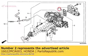 Honda 16022MCA003 kleppenset, roterende airco - Onderkant