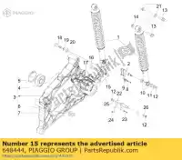 648444, Piaggio Group, Caliper and shock absor.support brack. piaggio mp 125 250 2006, New