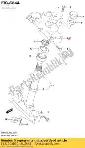 suzuki 5131003B30 cabeça, direção - Lado inferior