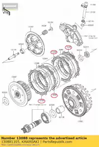 kawasaki 130881105 attrito piastra er650a6s - Il fondo