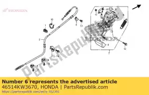 honda 46514KW3670 spring, brake pedal - Bottom side