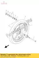 5VLF51811100, Yamaha, Eixo, roda fr. yamaha yb ybr 125 2005 2006 2007 2008 2009 2010 2012 2014, Novo