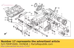 schuif, ketting van Honda, met onderdeel nummer 52170HP1600, bestel je hier online: