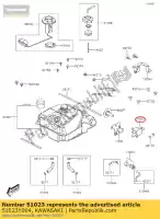 51023Y004, Kawasaki, grifo, combustible kvf300cjf kawasaki  brute force kvf 300 2012 2013 2015 2016 2017 2018 2020 2021, Nuevo