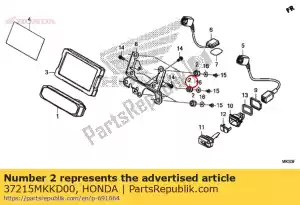 honda 37215MKKD00 caucho, ajuste del medidor - Lado inferior