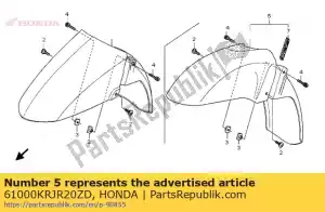 Honda 61000KRJR20ZD set parafanghi, fr. (wl) * tip - Il fondo