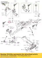 921542154, Kawasaki, bolt,flanged,6x25 kl110egf kawasaki  er-6n klx ninja z 125 140 300 650 800 900 2013 2014 2015 2016 2017 2018 2019 2020 2021, New