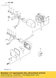 Here you can order the gasket,turn sig from Suzuki, with part number 3562743010: