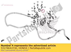 honda 53174KA3730 titolare, l. staffa della leva - Il fondo