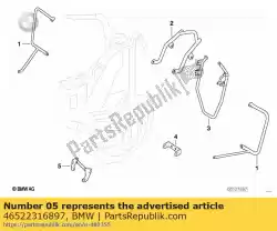 Here you can order the bracket rear from BMW, with part number 46522316897: