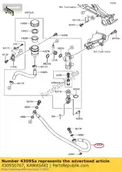 Qui puoi ordinare tubo freno, rr, 520 millimetri da Kawasaki , con numero parte 430950767: