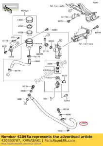 Kawasaki 430950767 tubo freno, rr, 520 millimetri - Il fondo