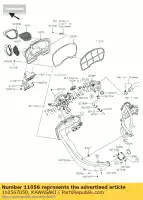 110567050, Kawasaki, colchete zx1000pff kawasaki h2r 1000 2015 2016, Novo