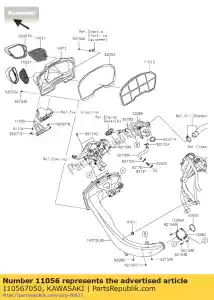 kawasaki 110567050 beugel zx1000pff - Onderkant