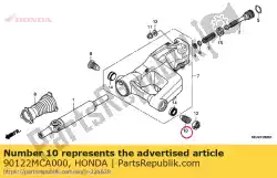 Here you can order the bolt, l. Swingarm pivot from Honda, with part number 90122MCA000: