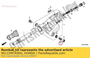 honda 90122MCA000 boulon, l. pivot de bras oscillant - La partie au fond