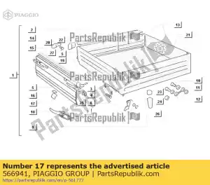 Piaggio Group 566941 hinge - Bottom side