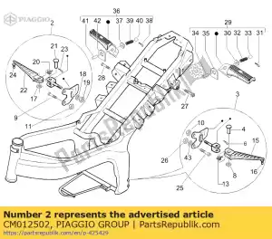 Piaggio Group CM012502 rubberen mat r.h. - Onderkant