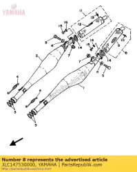 Ici, vous pouvez commander le silencieux, échappement auprès de Yamaha , avec le numéro de pièce 3LC147530000: