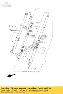 yamaha 21W231410000 mola, garfo dianteiro - Lado inferior