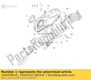 Piaggio Group 1A0058625 complete transmission cover - Bottom side