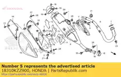 Qui puoi ordinare marmitta comp da Honda , con numero parte 18310KZZ900: