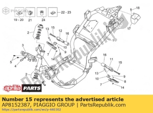 aprilia AP8152387 parafuso m8x70 - Lado inferior