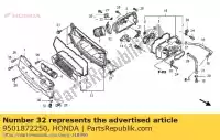 9501872250, Honda, Fascetta, tubo di collegamento del filtro dell'aria (72) honda fjs 400 600 2005 2006 2009 2010 2011 2012, Nuovo