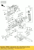 390070085, Kawasaki, Arm-susp,uni trak kawasaki ninja r ex250 k 250r 250 , New