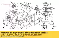 17611425000, Honda, cuscino, fr. serbatoio di carburante honda cb cbf vt xlr 125 500 600 900 1000 1300 1993 1994 1995 1996 1997 1998 1999 2000 2001 2002 2003 2004 2005 2006 2007 2008 2009 2010, Nuovo