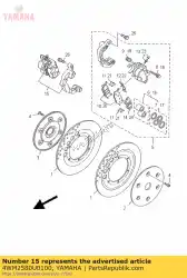 Ici, vous pouvez commander le étrier assy (droite) auprès de Yamaha , avec le numéro de pièce 4WM2580U0100: