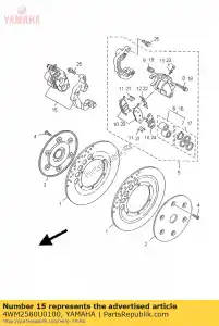 yamaha 4WM2580U0100 étrier assy (droite) - La partie au fond