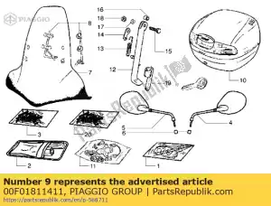 Piaggio Group 00F01811411 sleutels vergrendelen - Onderkant