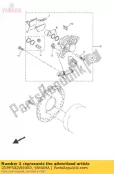 Ici, vous pouvez commander le disque, frein arrière 2 auprès de Yamaha , avec le numéro de pièce 2DMF582W0000: