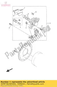 yamaha 2DMF582W0000 schijf, achterrem 2 - Onderkant