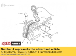 Aprilia AP8231549, Couvercle du boîtier du filtre, OEM: Aprilia AP8231549