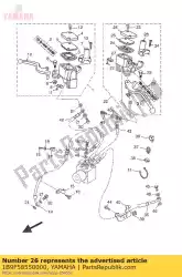 struik, diafragma van Yamaha, met onderdeel nummer 1B9F58550000, bestel je hier online: