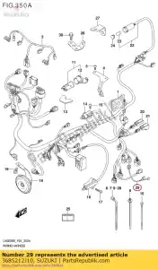 Suzuki 3685212J10 fil, air soleno - La partie au fond