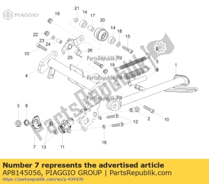 aprilia AP8145056 middenstand cam - Onderkant